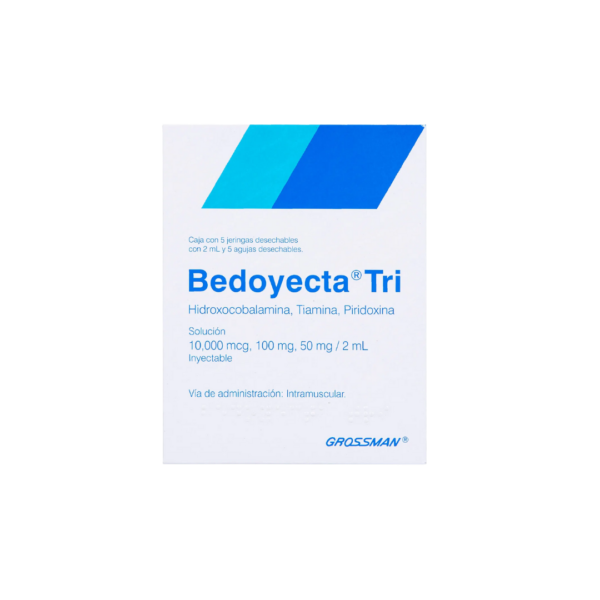 7501123013302-20501 Bedoyecta Tri solución inyectable c/5 jeringas Prellenadas