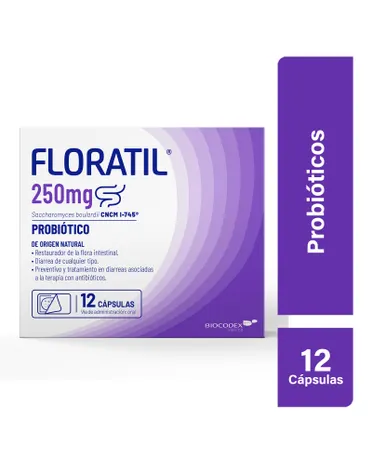 Floratil Probióticos 250 mg Oral 12 Caps